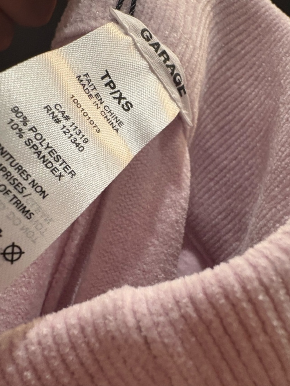 Garage Chenille Low Rise Wide-Leg Pants - Pink - Picture 7 of 7